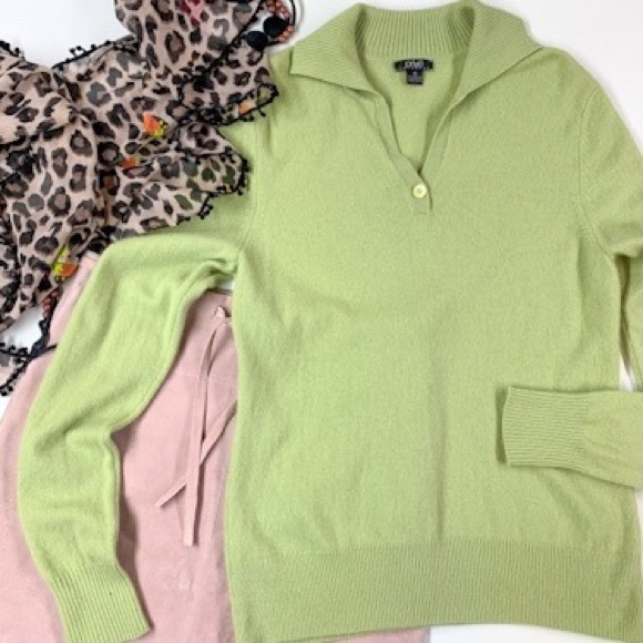 Prive 100% Cashmere Pullover Sweater, V Cowl Neck - Picture 1 of 8